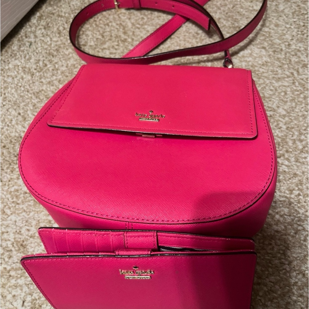 kate spade Hot Pink Saffiano Crossbody Bag